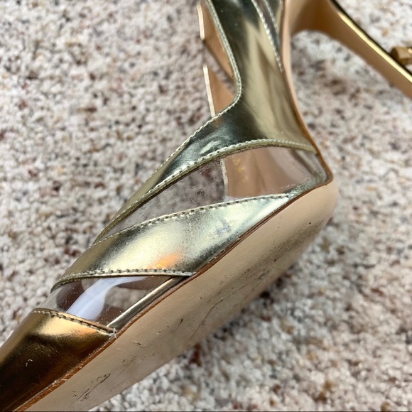 Gianvito Rossi Perspex Panel Metallic Leather Pump - Picture 9 of 13
